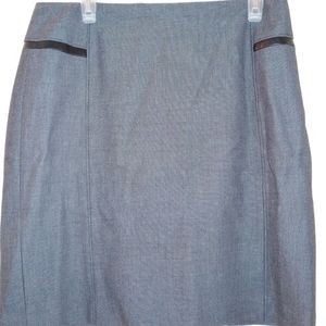 White House Black Market Skirt, faux leather trim